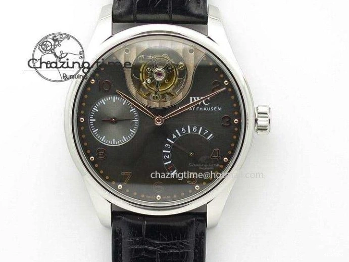 MIROTIME 0413 Original Portuguese IW358304 ZF 1:1 Best Edition SS White Dial RG Markers on Leather Strap A 7077